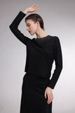 Starry black long sleeve sweater