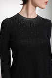 Starry black long sleeve sweater