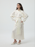 Handcrafted Tassel Jacquard Set Cream