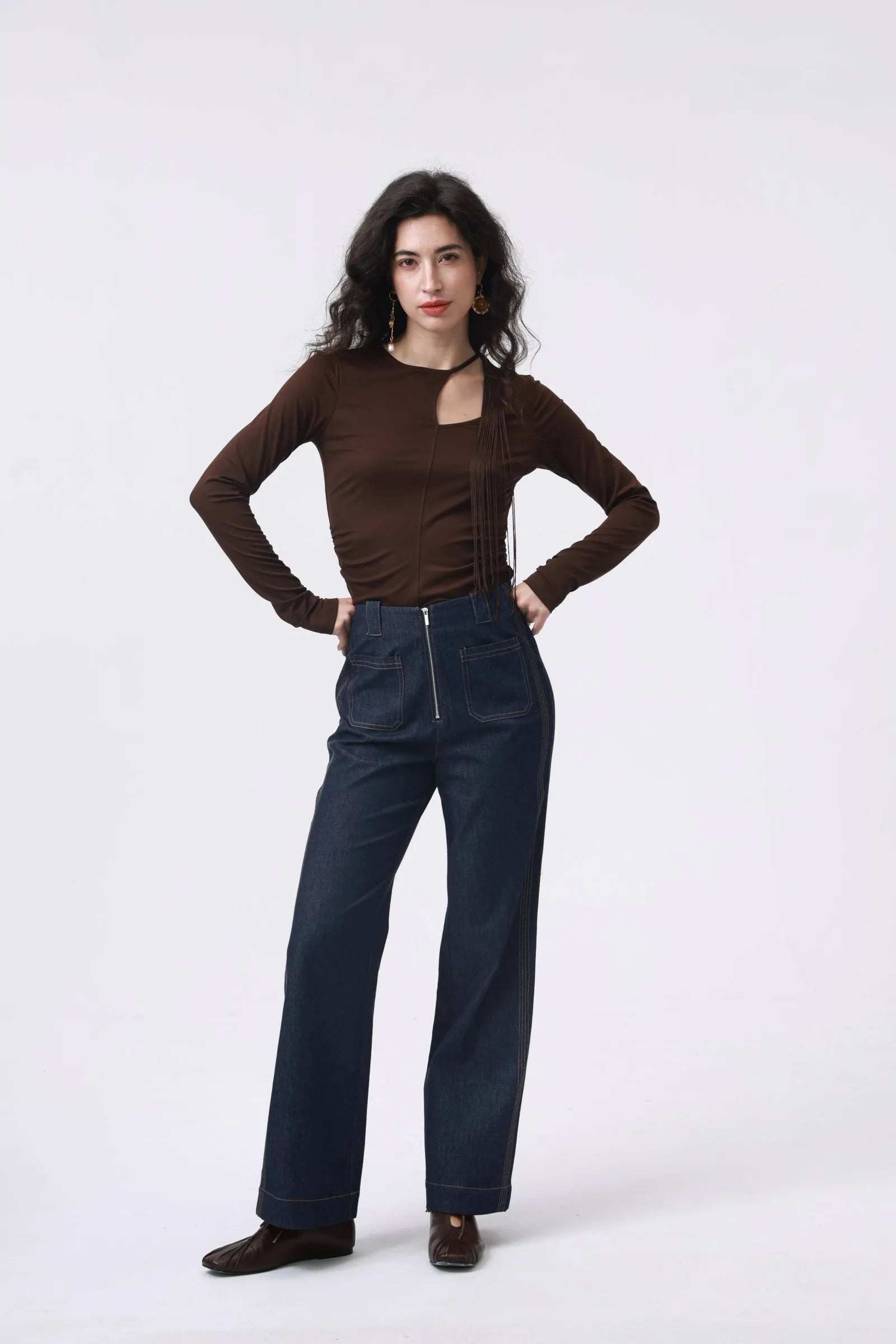 Espresso Cutout Top