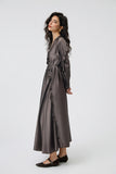Smoke Brown Ruffle Dress