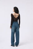 Sculpted Barrel-Leg Jeans
