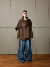 Oversized Scarf Wool Coat