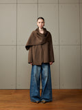 Oversized Scarf Wool Coat