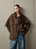 Oversized Scarf Wool Coat