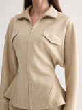 Waist-Cinched Lounge Jacket