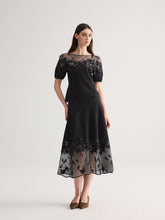 Black Blossom short sleeve knit Set