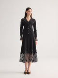 Black Blossom knit cardigan set