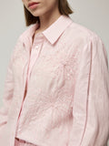 Firework Embroidered Blouse and Trousers Set