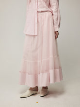 Pink Sheer Mesh Layered Skirt
