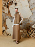Mink embroidery vest