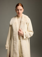 Long Cream Mink Fur Coat