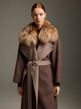 Chocolate Fox Fur Long Coat