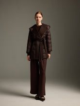 Detachable Wool Hooded Short Down Jacket