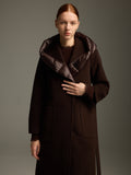 Wool Panel Down Coat