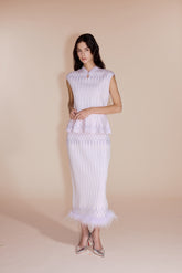 Stellar Feather Knit set in Pink