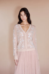 Peach Sparkly Cardigan