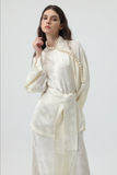 Handcrafted Tassel Jacquard Set Cream