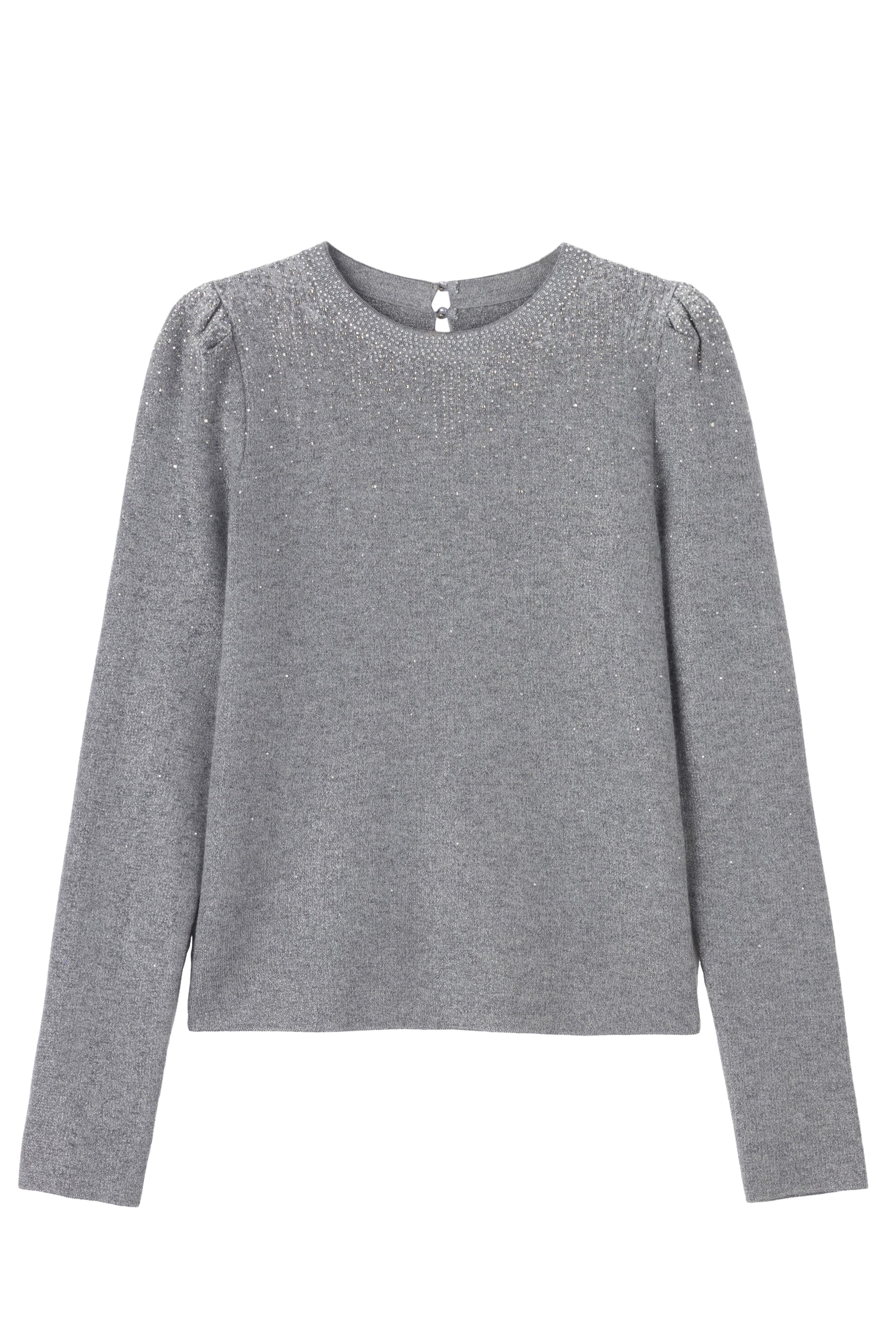 Starry grey long sleeve sweater