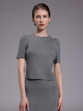 Starry grey short sleeve sweater