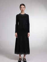 Starry black long sleeve sweater