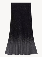 Sheer Black Crystal Knit Skirt
