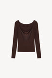 Espresso Draped-Back Top