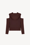 Espresso Cut-Out Hoodie