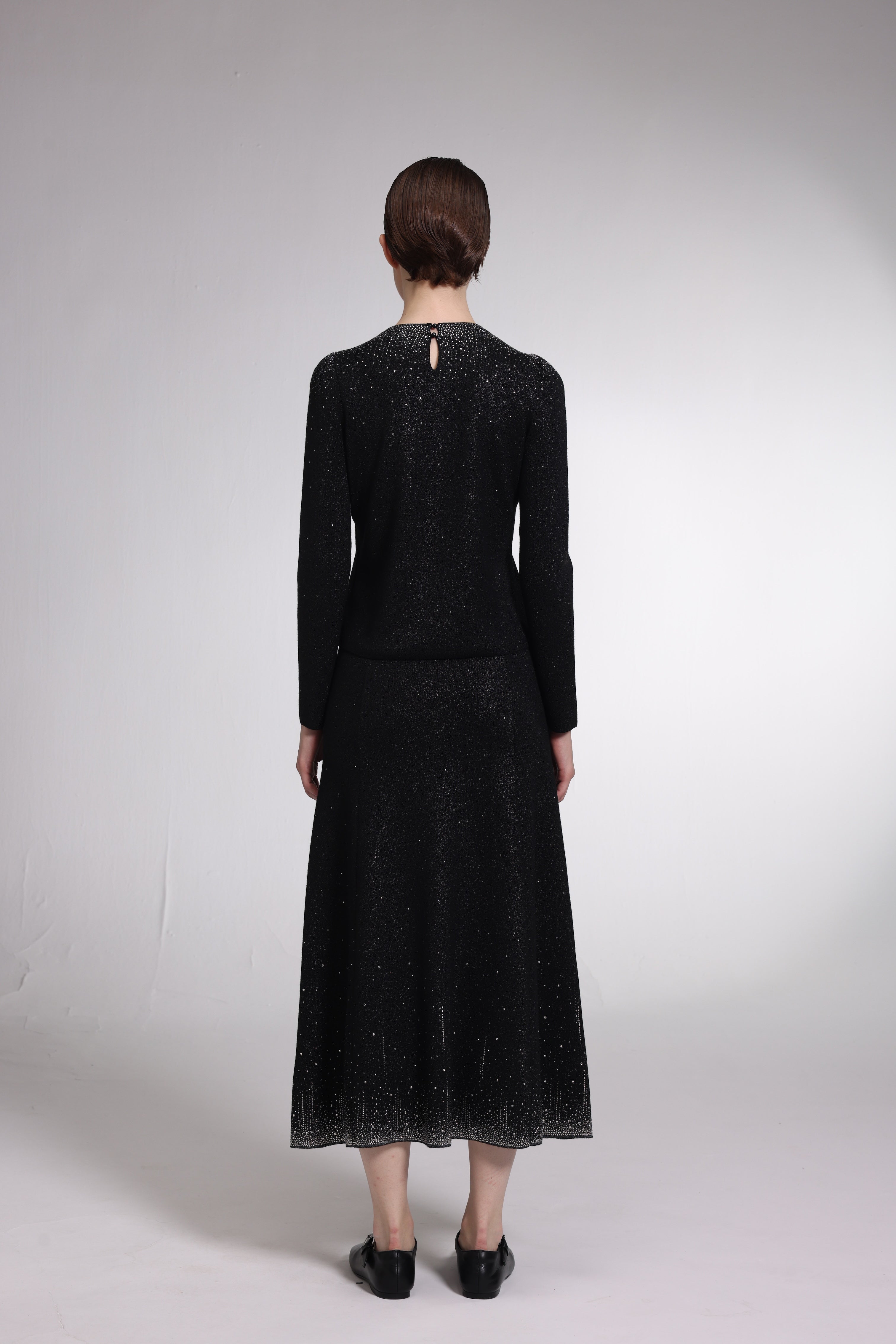 Starry black long sleeve sweater