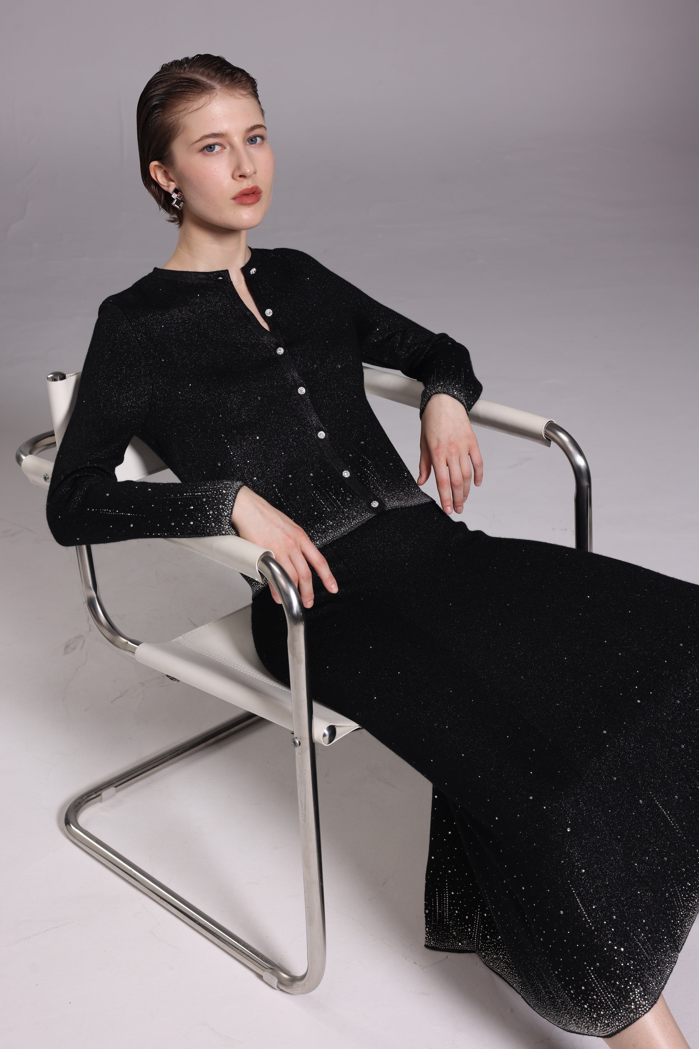 Starry Black Cardigan