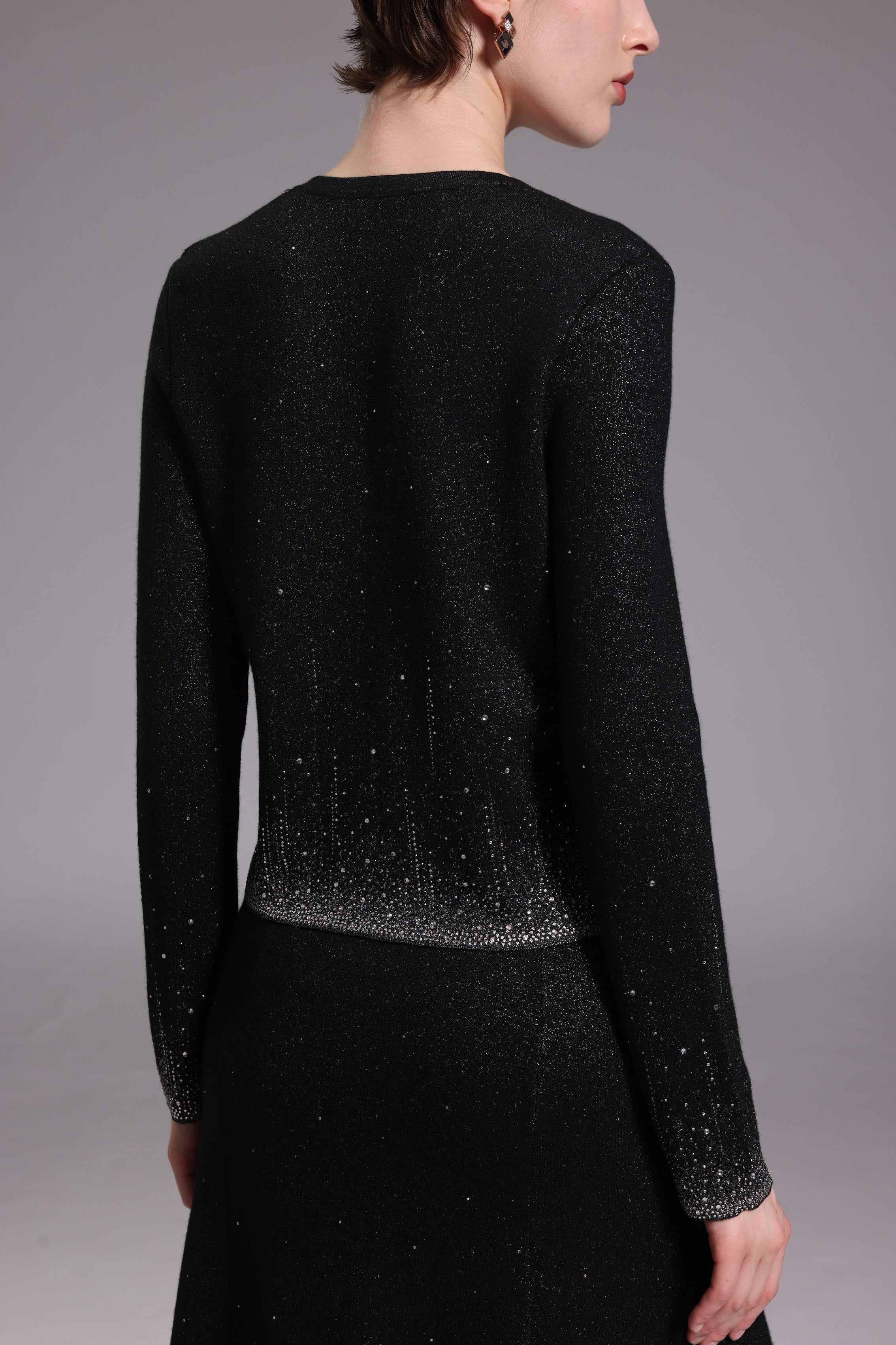 Starry Black Cardigan