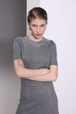Starry grey short sleeve sweater