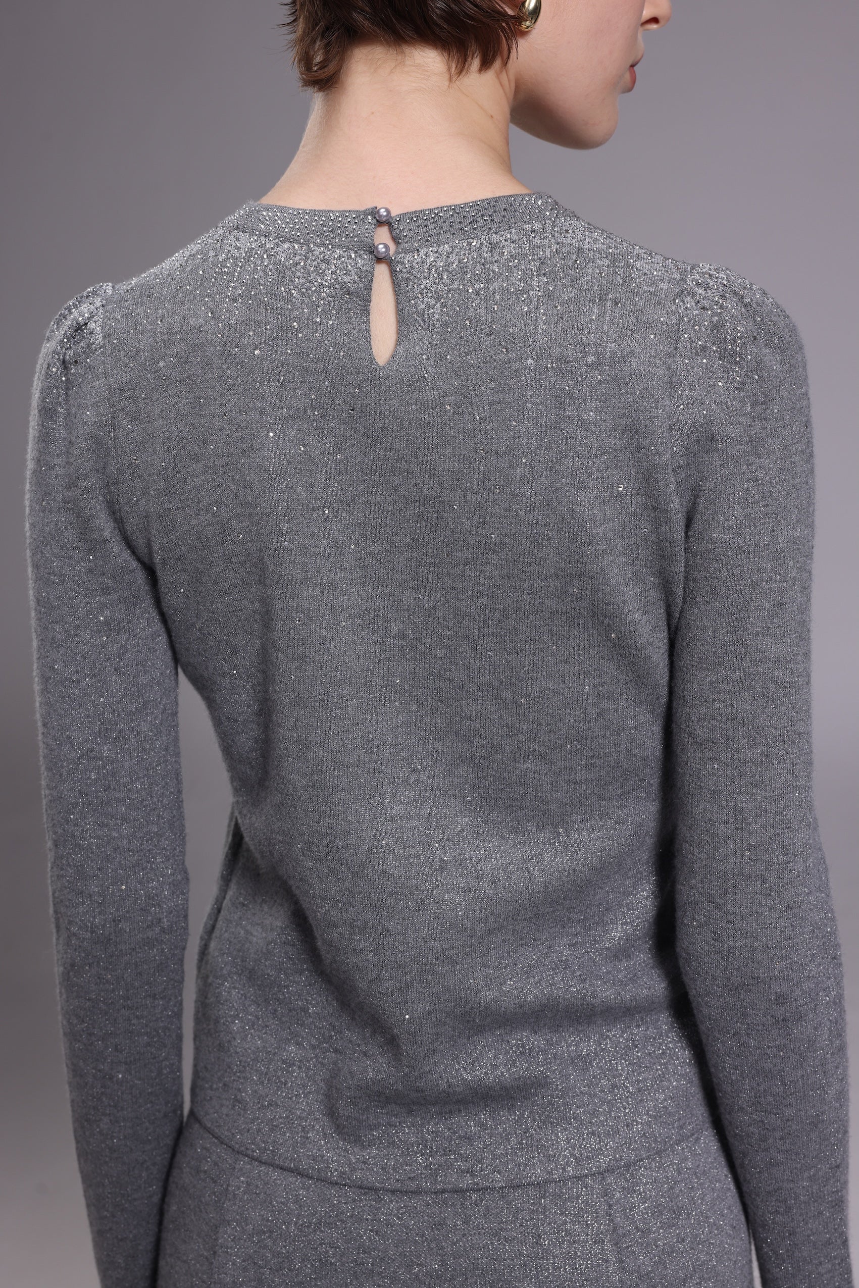 Starry grey long sleeve sweater