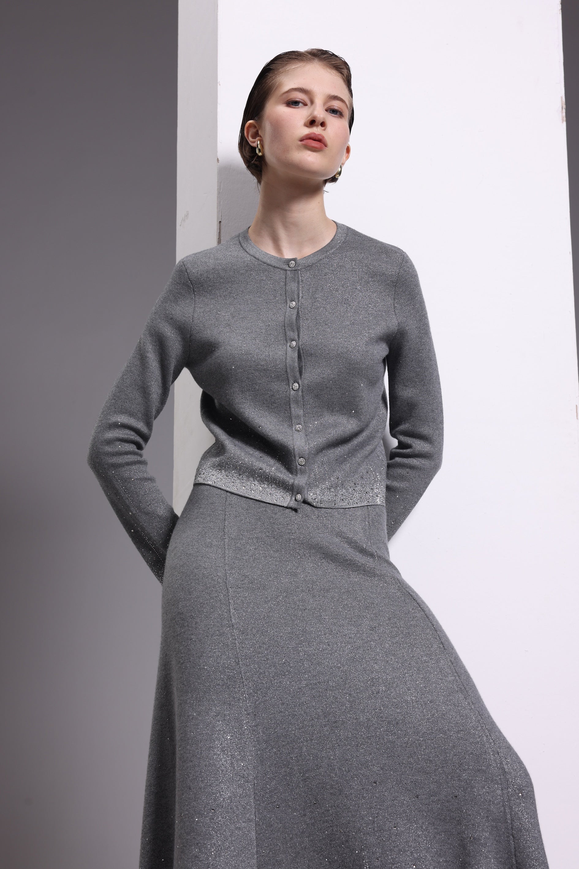 Starry grey cardigan
