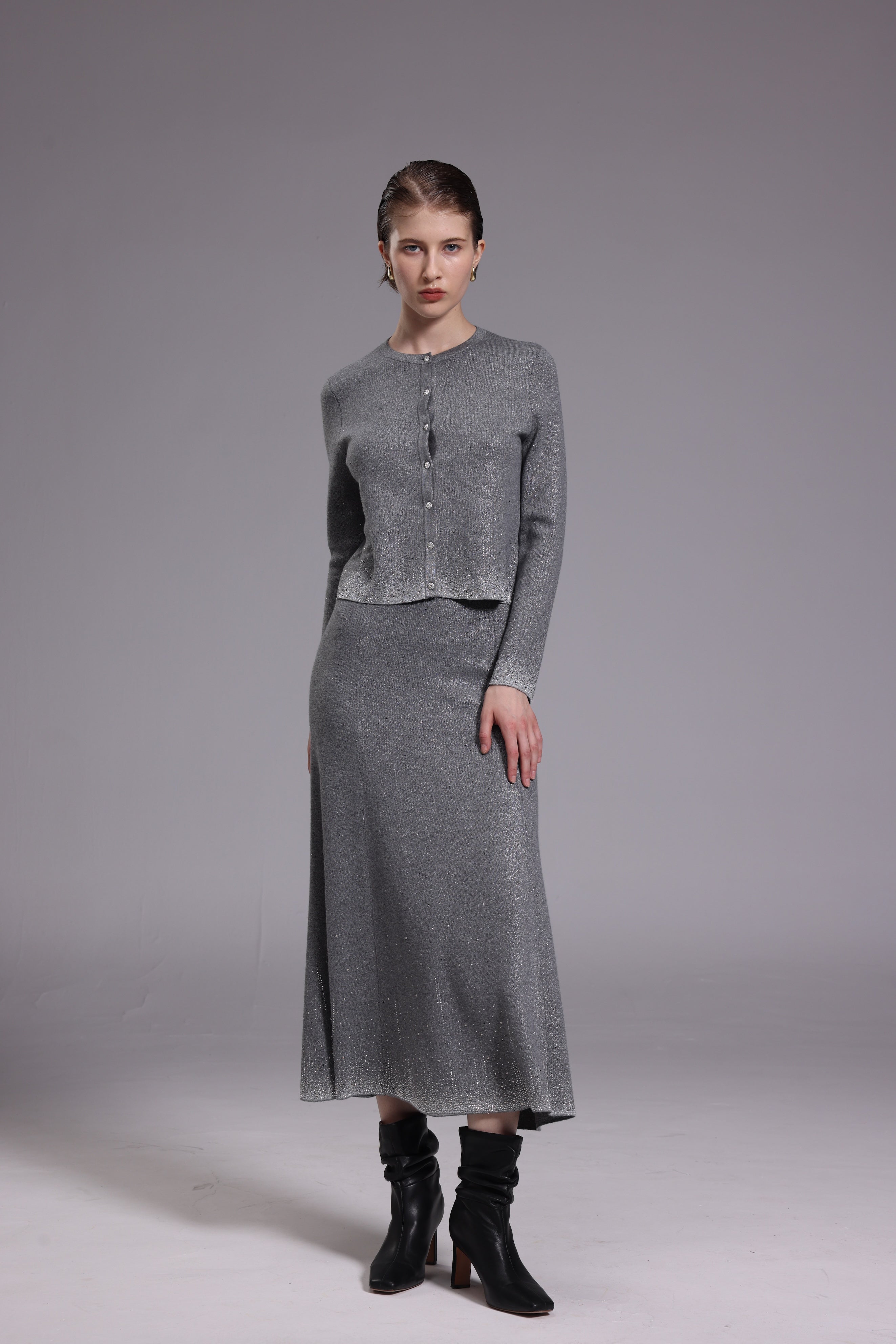 Starry grey cardigan