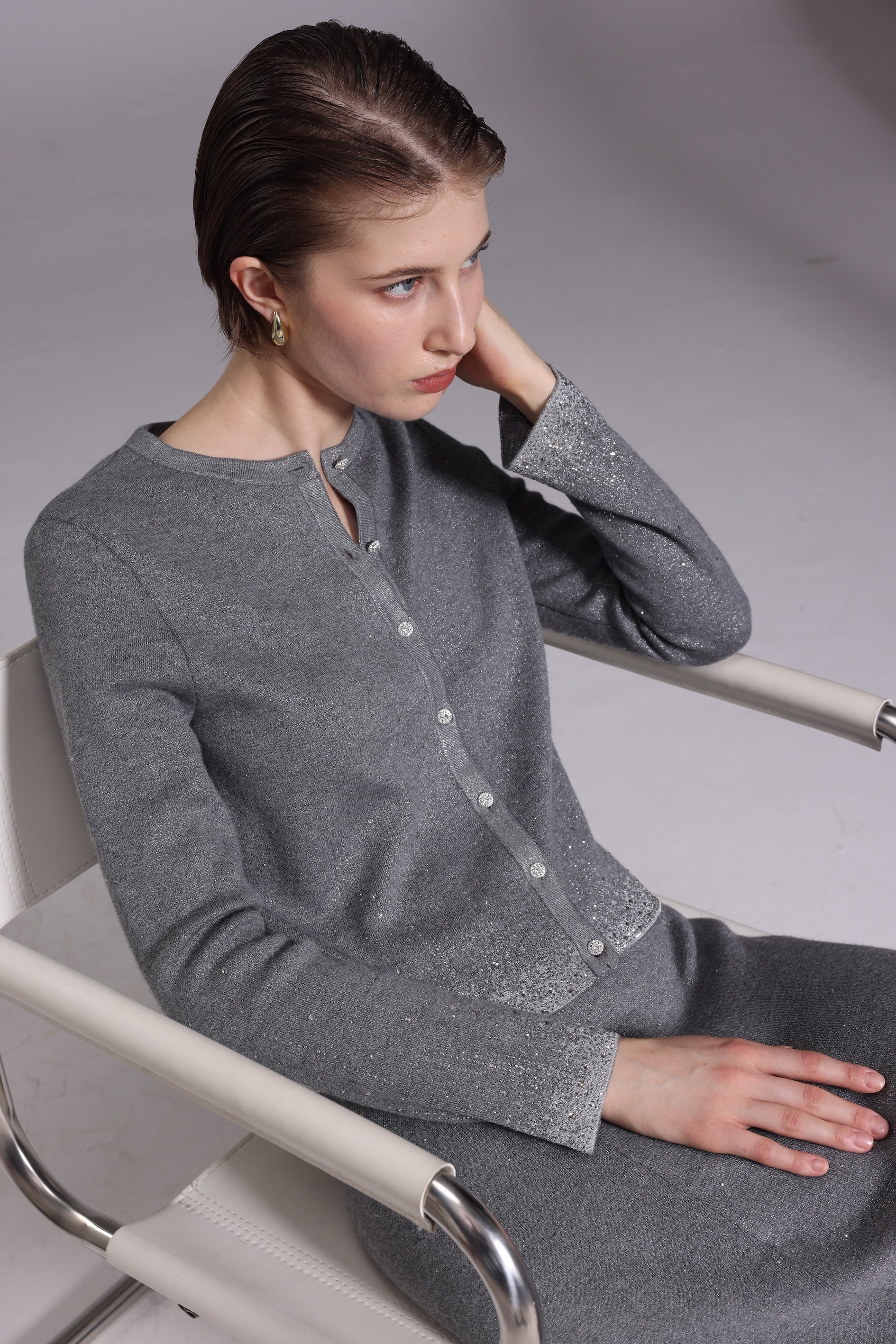 Starry grey cardigan
