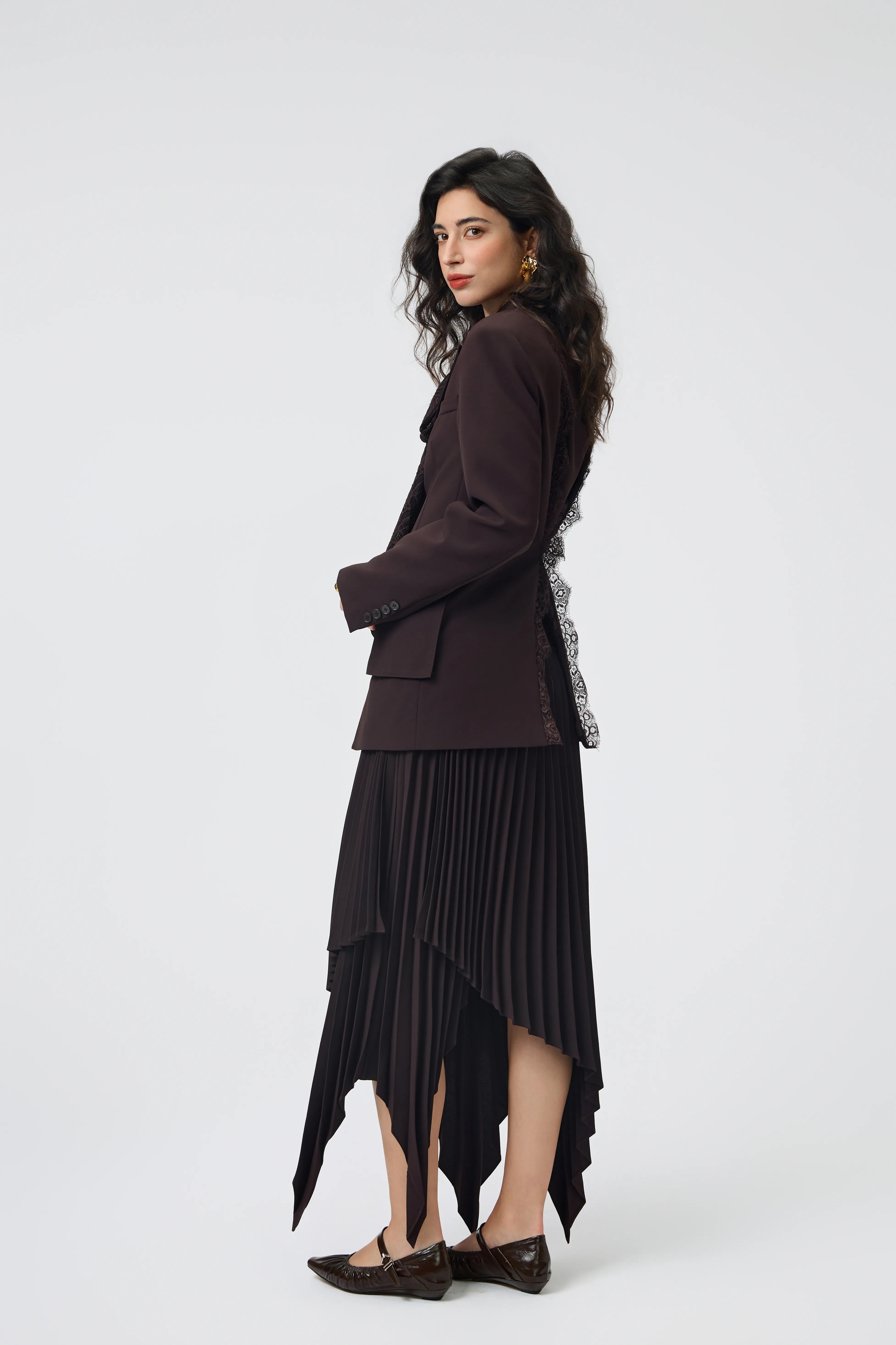 Espresso Lace Blazer