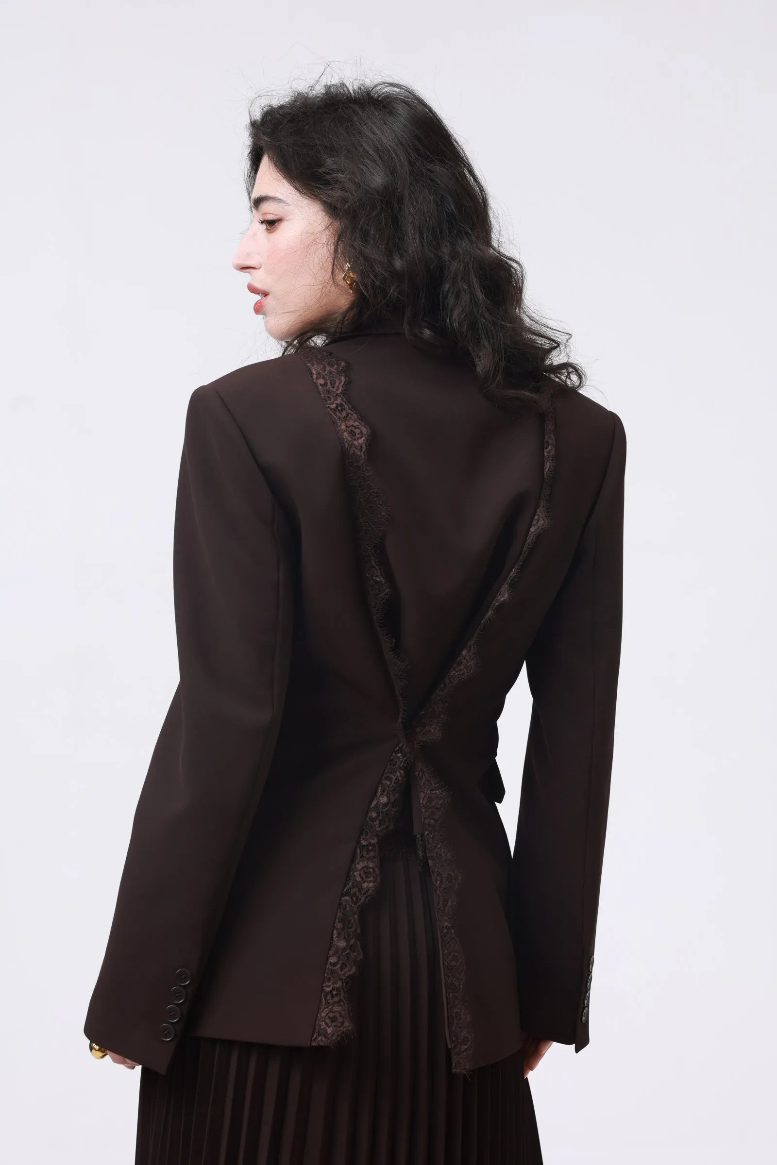 Espresso Lace Blazer