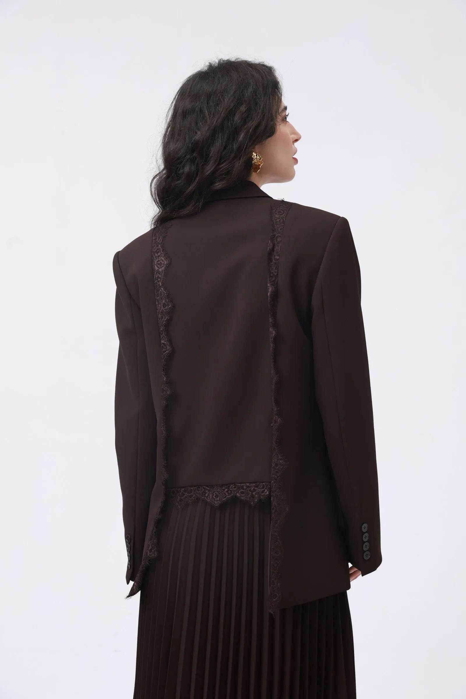 Espresso Lace Blazer