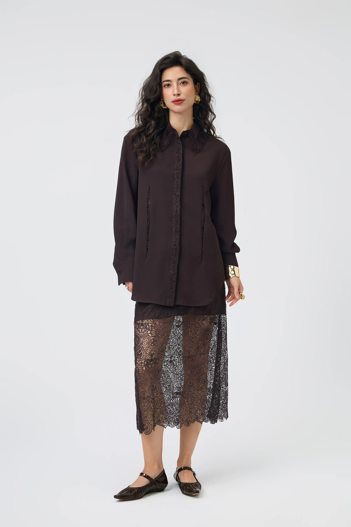 Espresso Lace Skirt