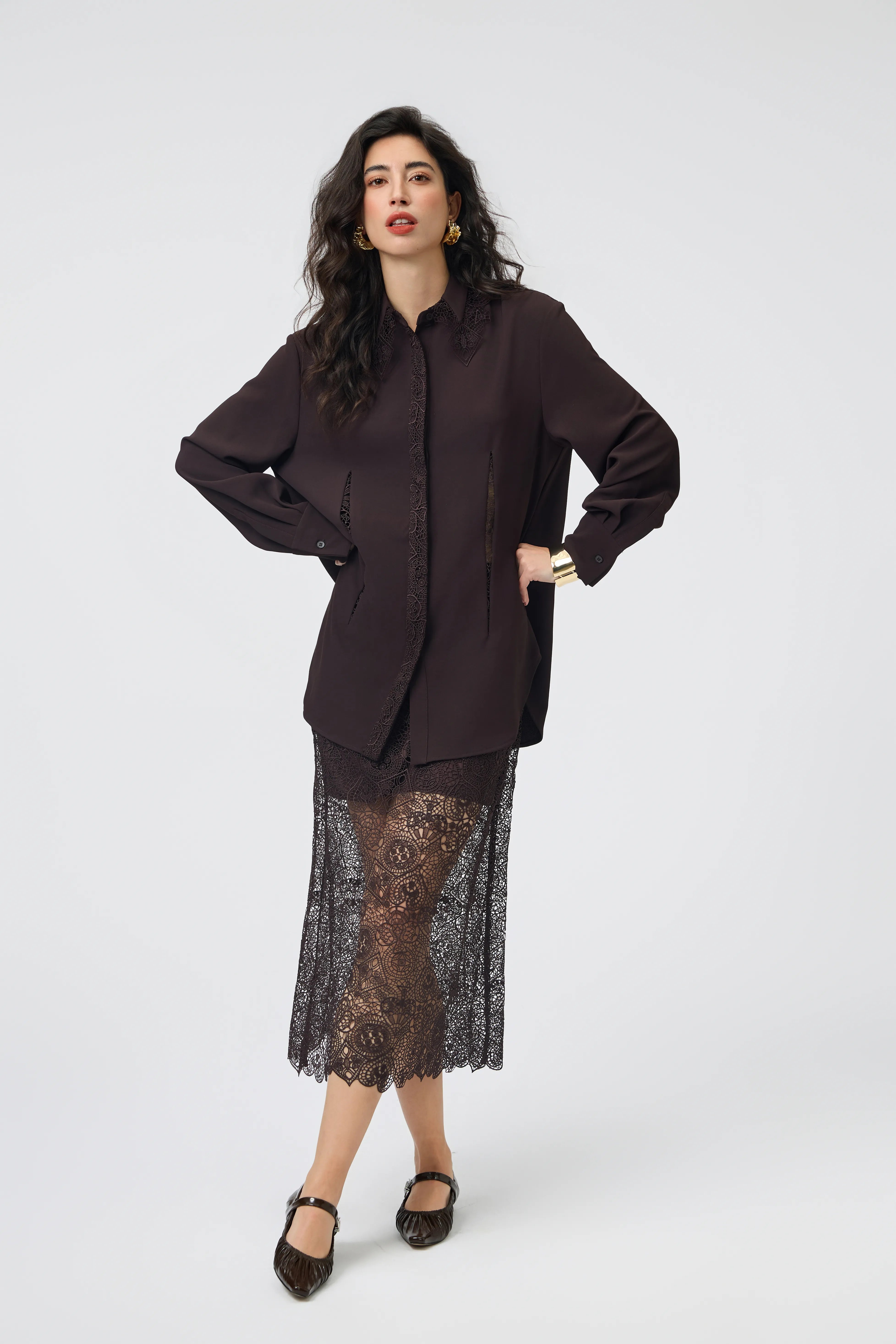Espresso Lace Skirt