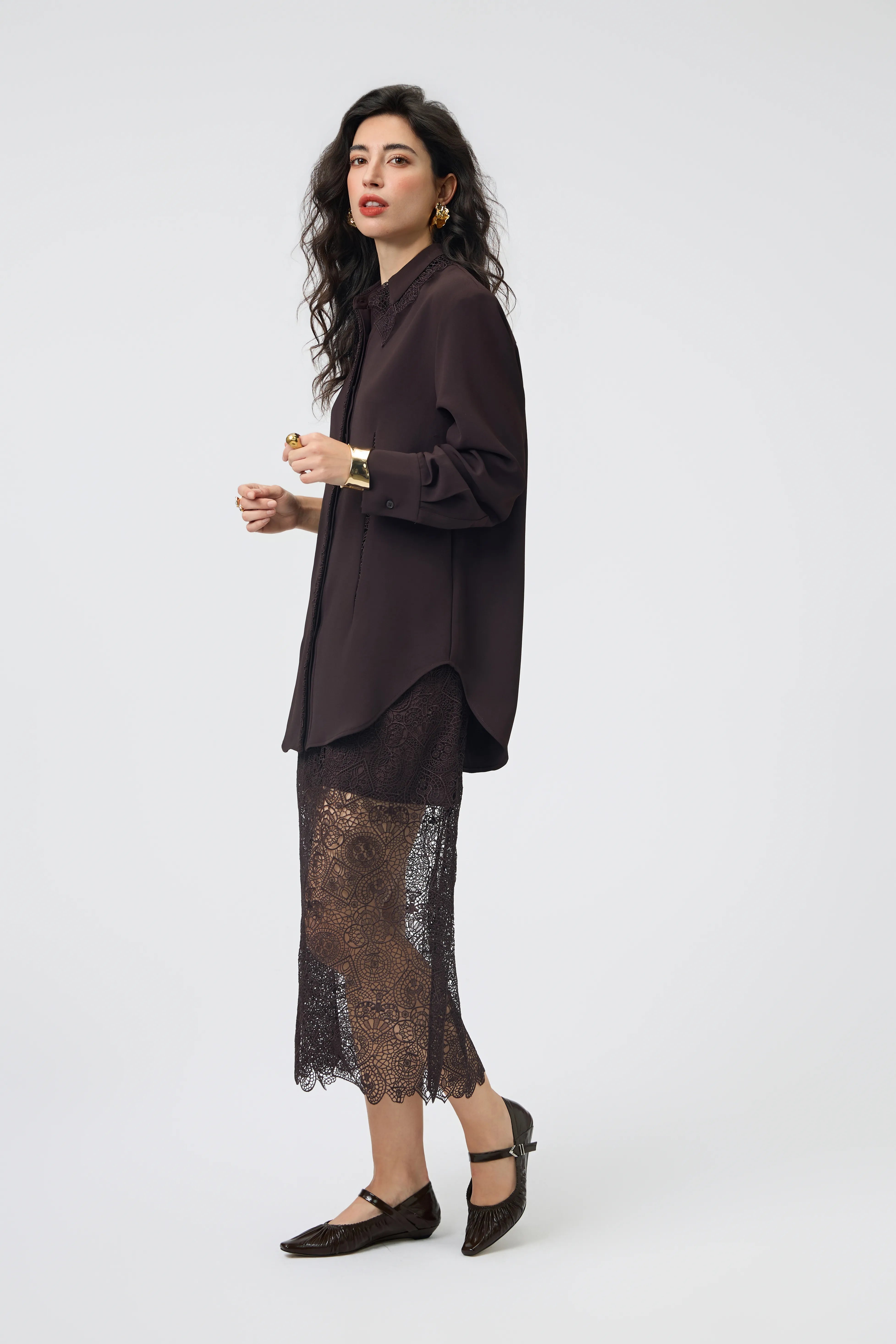 Espresso Lace Skirt
