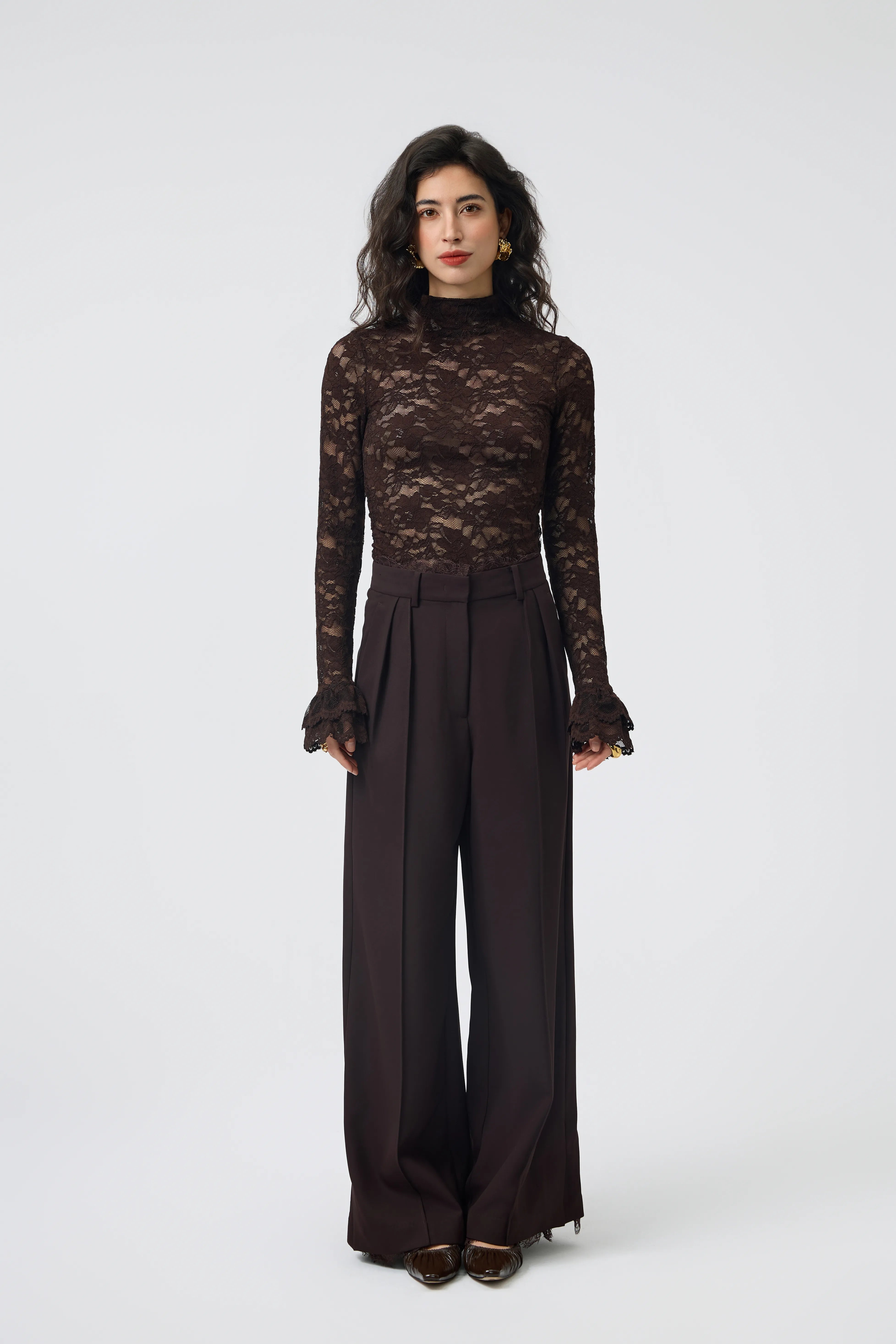 Espresso Lace Top