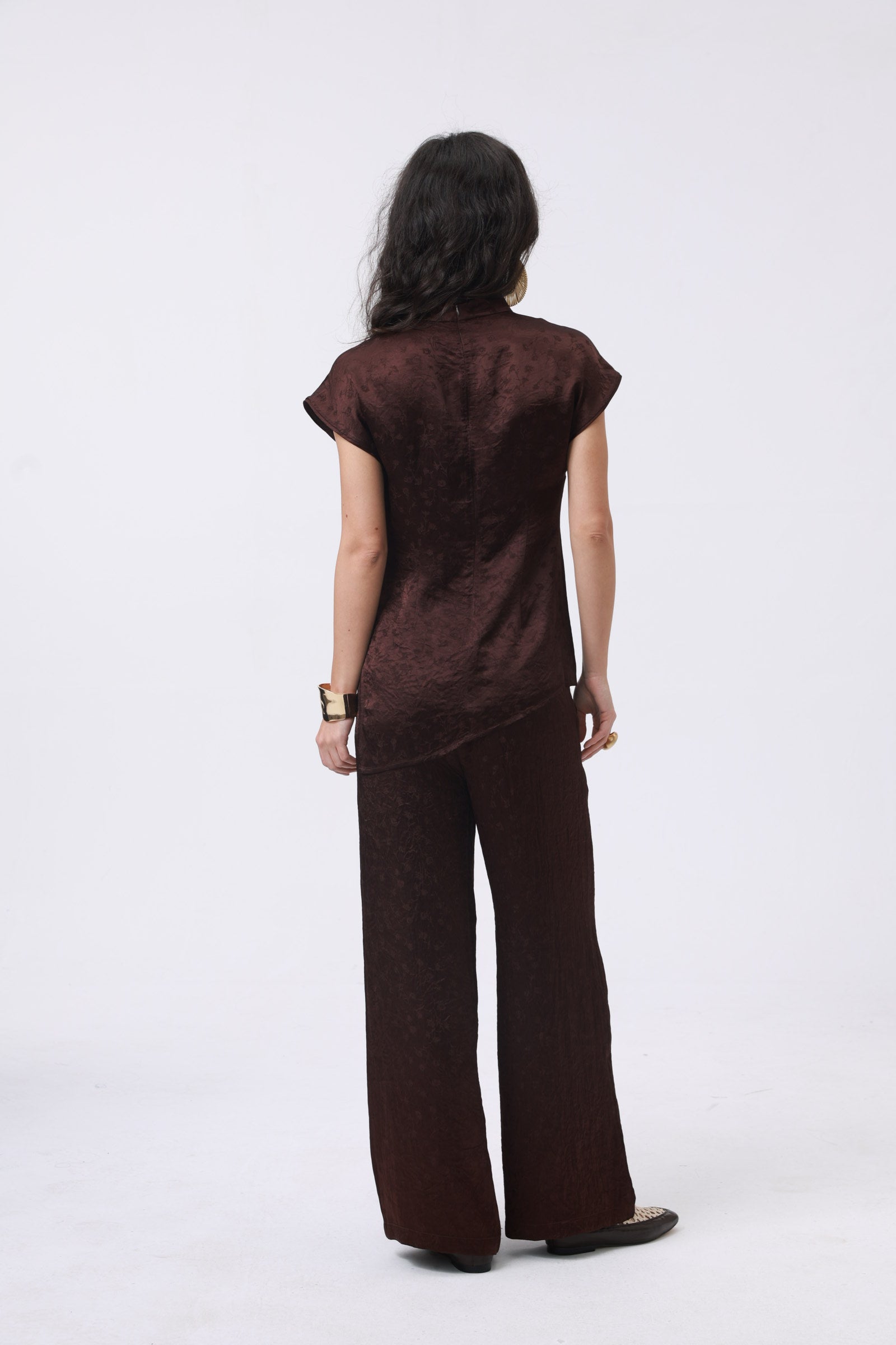 Chocolate Brown Oriental Set with Natural Tiger Eye Detailing