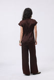 Chocolate Brown Oriental Set with Natural Tiger Eye Detailing