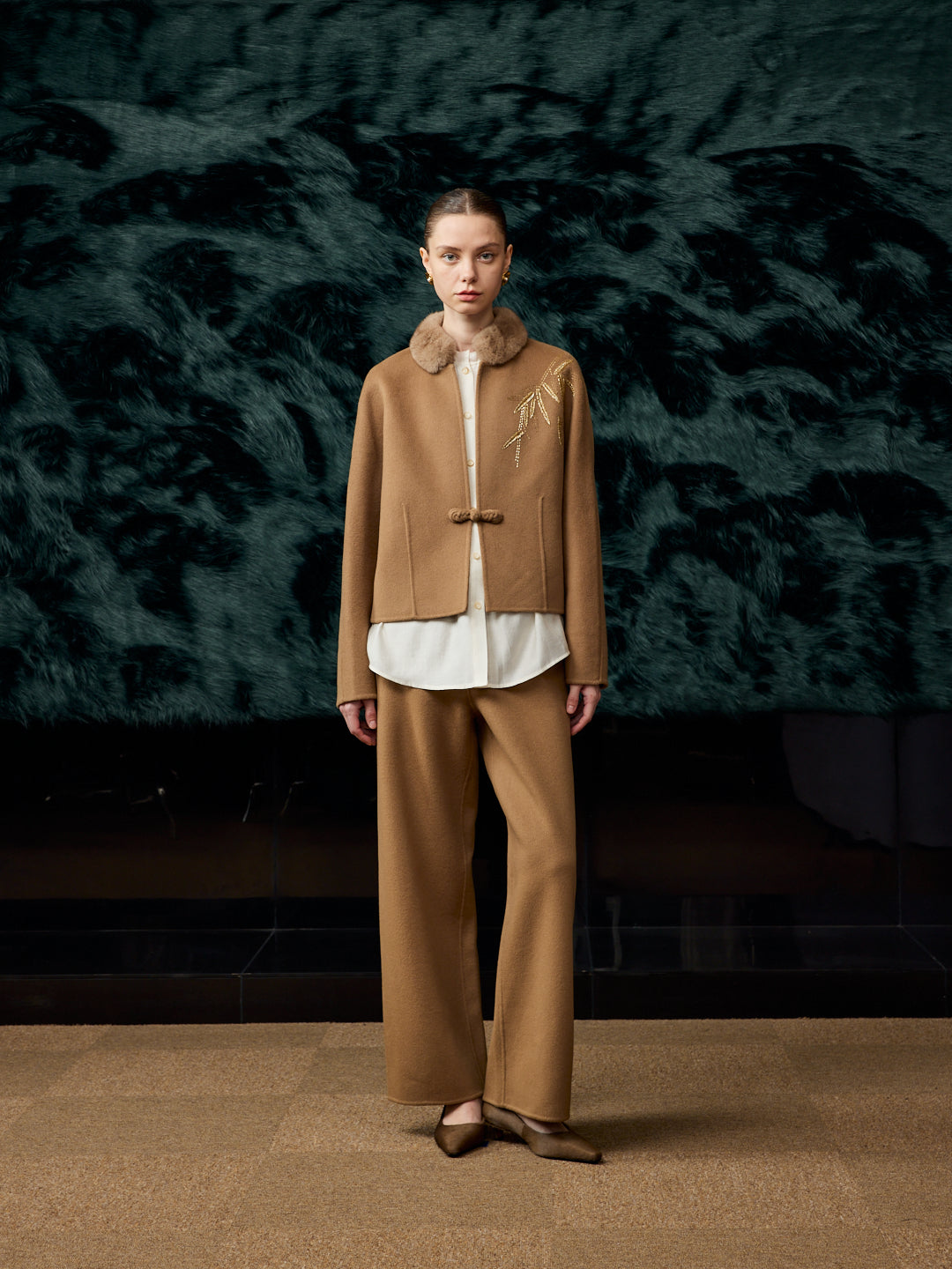 Mink bamboo short jacket