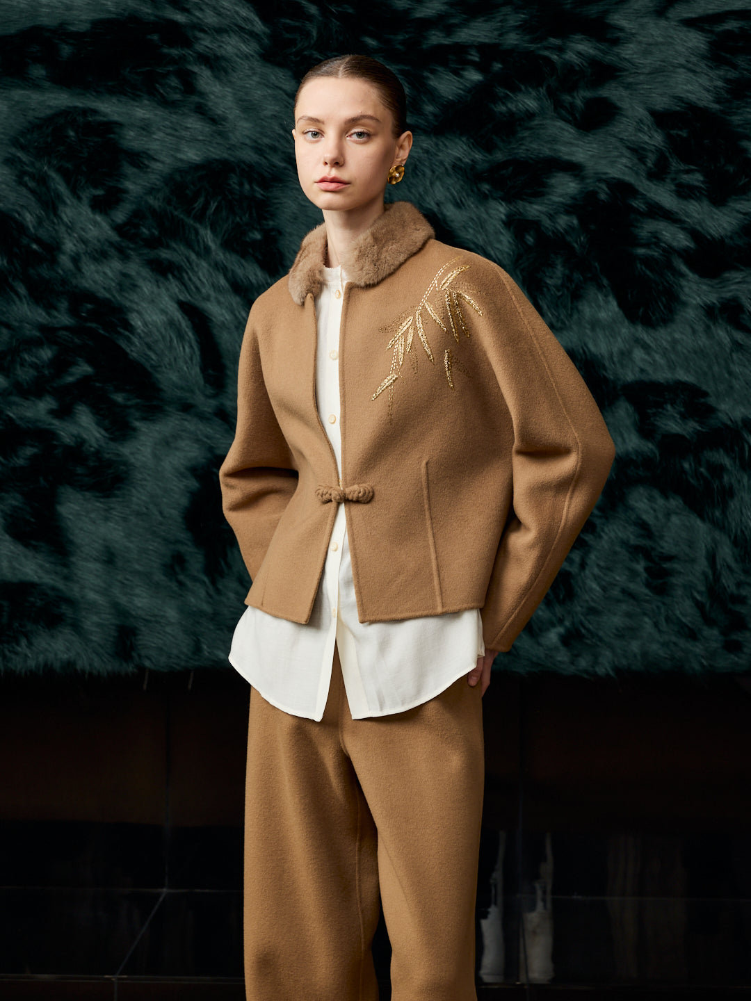 Mink bamboo short jacket