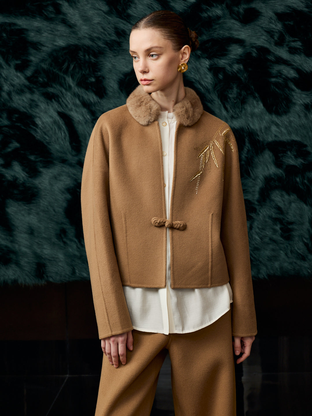 Mink bamboo short jacket