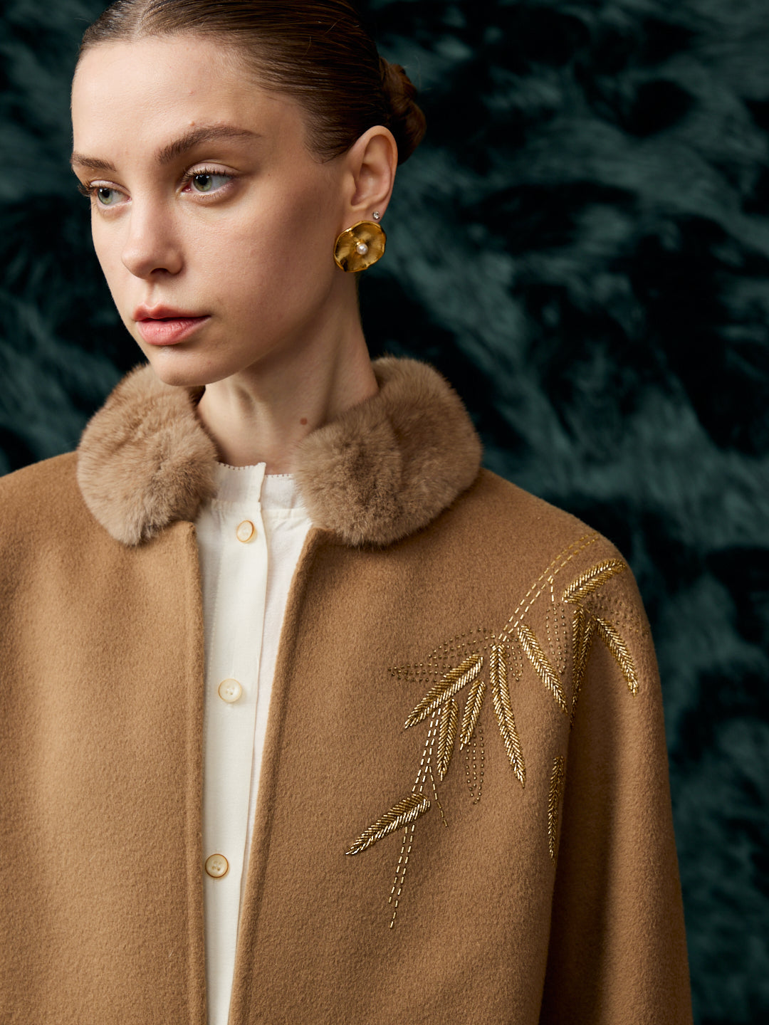 Mink bamboo short jacket