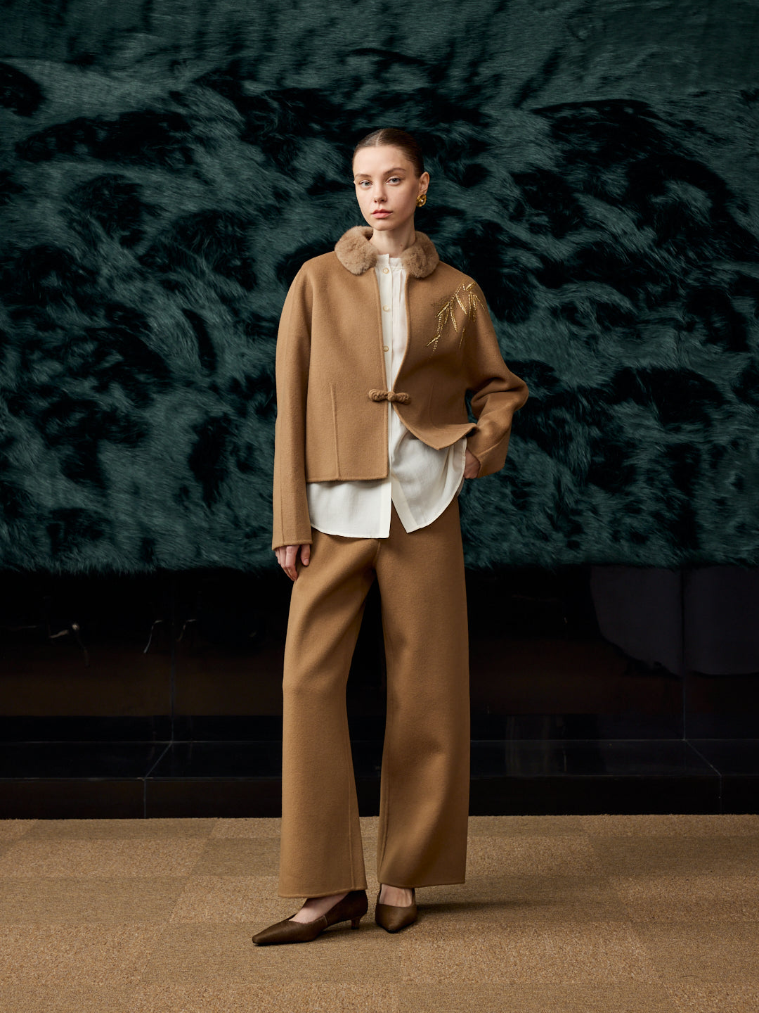 Mink bamboo short jacket